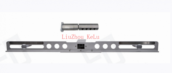 Measuring device for the reference distance between centres of the suspension trestle drill holes